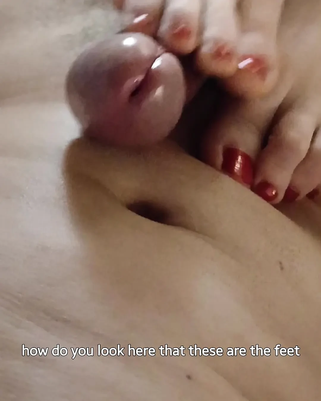 Kelly performs a technical footjob bringing Dominik's cock to a squirting orgasm.