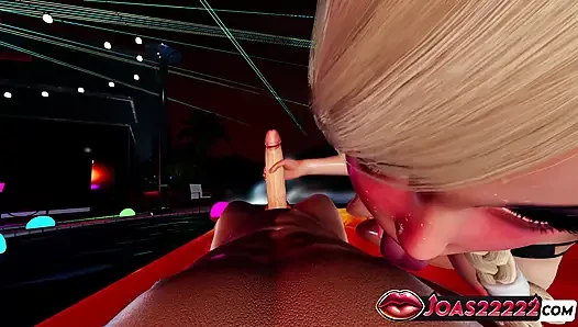 Miyako Wet Femdom 3D Hentai - Face Sitting Pussy Licking Moans, Nipple Handjob and Footjob Cumshot