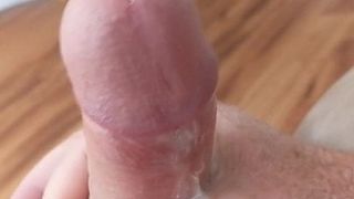 Jerking off my mature shave hard cock