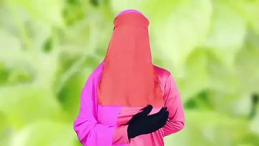 Bangladeşli güzel kadın burqa giyiyor seks yapıyor ve edepsizce konuşuyor