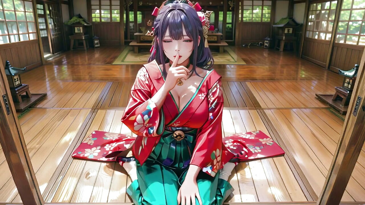 紫髪着物娘のプライベートモーニング！赤と緑のぶつかり合いがヤバい。
