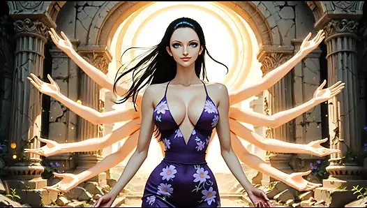 One Piece Hentai - Nico Robin Fucked Hard by Zoro in Ancient Ruins: Extra Hands, Rough Sex and Wild Creampie (AI Uncensored)