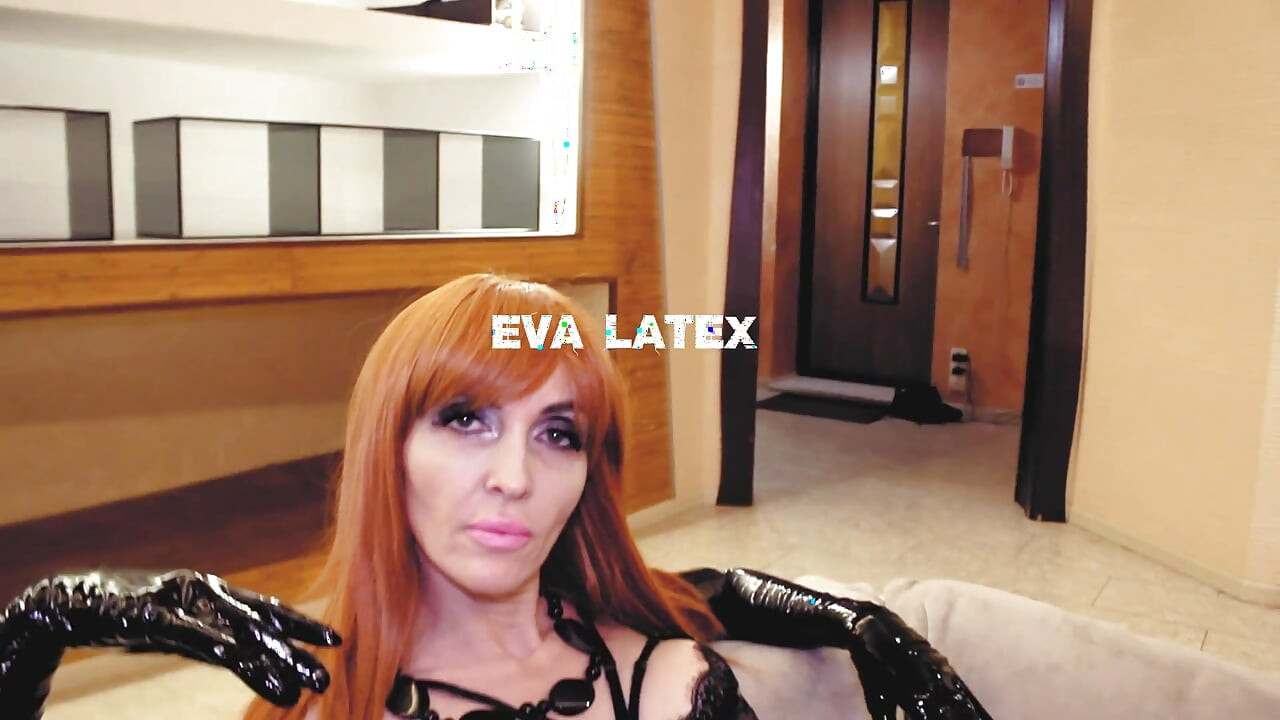 Horny Mistress Eva Latex having fun with a big sweet dick vinyl kink gonzo