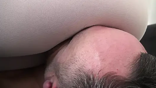 White Pantyhose Facesitting!
