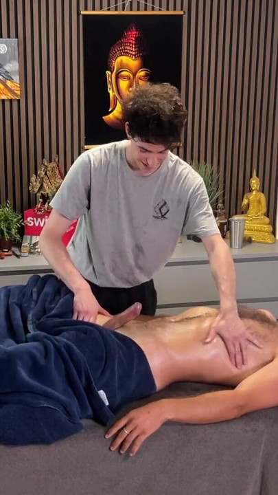 straight man get happyend massage | Clip 1