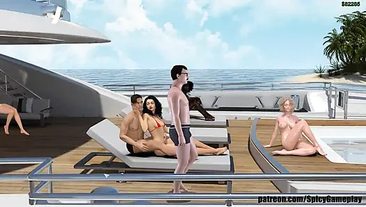 Adventures of Willy D: hot MILF is jerking cock on the yacht ep 4