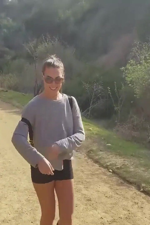 Beautiful Babe Kimber Lee Gets a Huge Load on a Hike!