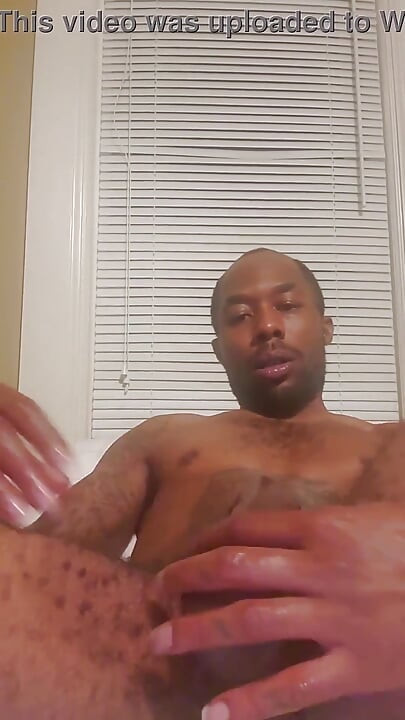BBC stroking hard dick