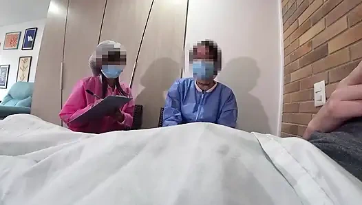 TWO NURSES decided to try out my NEW DICK in practice in Hospital