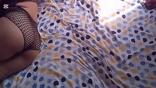 Horny Indian Wife Masked Gagging on Thick Cock