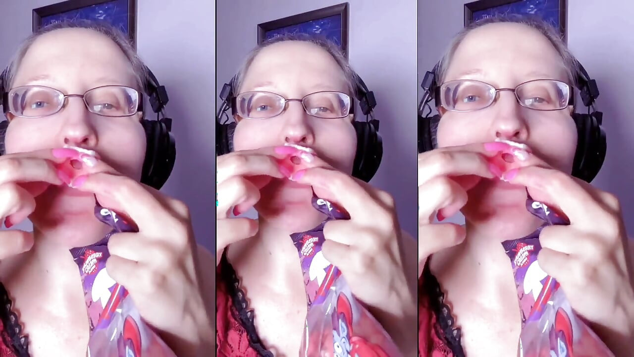 Asmr Zuby Candy Eating - Asmr, Oční brýle, Gianess, Rtěnka, Velké Rty, Mough, Jídlo, Fetiš obličeje, Dlouhé nehty