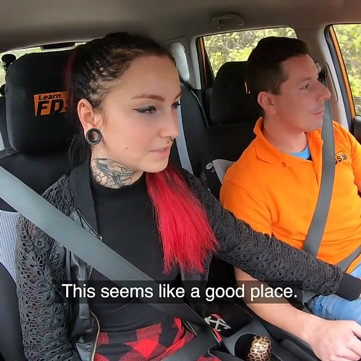Fake Driving School - Tattoo Babe Loves Taking Big Cock