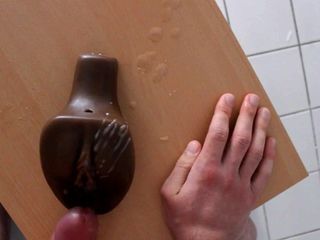 Orgasm with brown vagina sex toy