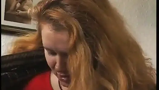 Ginger teen with big boobs and hairy pussy gets naked at casting