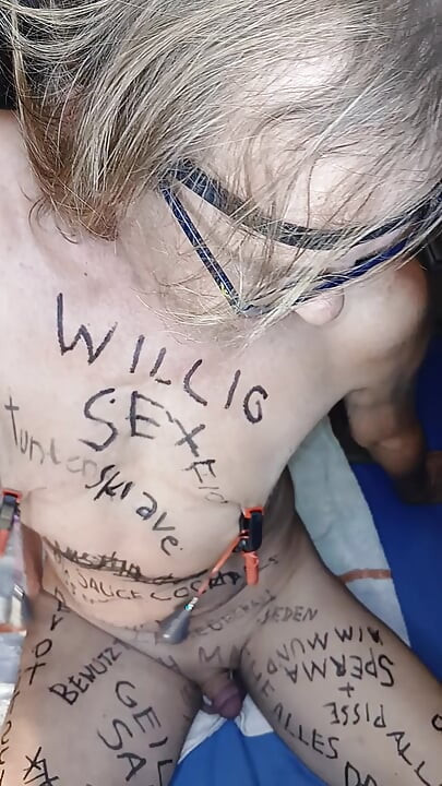 With lettering