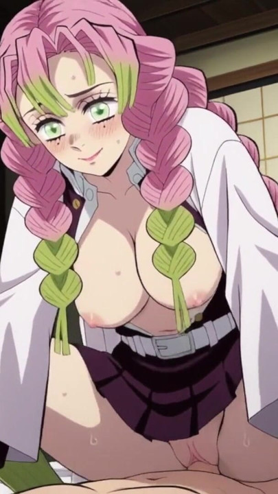 Mitsuri Kanroji Demon Slayer Naruto One Piece anime hentai tegneserie deepthroat cowgirl missionær sex creampie japansk... | Klip 1