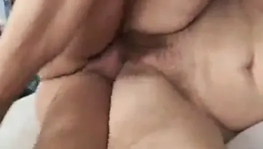 Hairy old granny fucked and takes a facial
