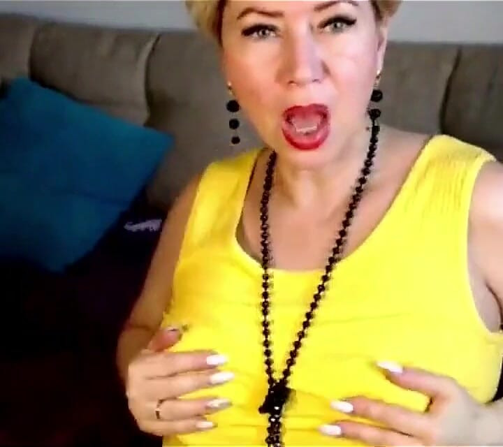 My Wife Is a Cool Webcam Slut Hot Mature Bitch in Yellow Dress