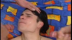 Hot Twink 3 Way With 69 and Bareback Ending in Hot Facial