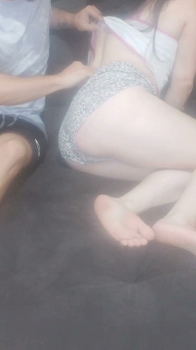 Half-brother counts half-sister's moles, she feels horny and masturbates Simultaneously until they have sex! | Clip 1