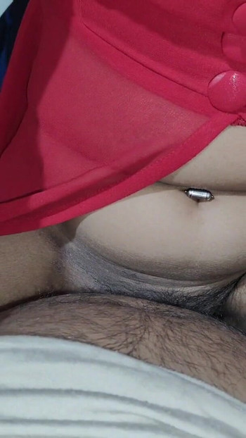 Spectacular moment from "IIndian Wife Xshika Wear Red ♥️ Outfit And Riding Dick Like A Pro Give A Hot Missionary Fuck"