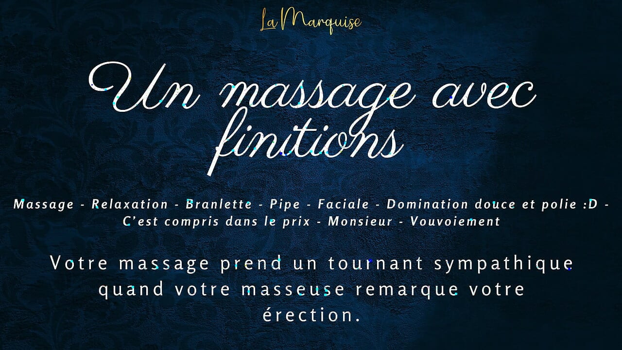 [Pornô de áudio francês] Bom tempo por sua massagista que nota sua ereção