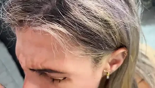 The naughty blonde sucked my dick really well and asked me to fuck her pussy.