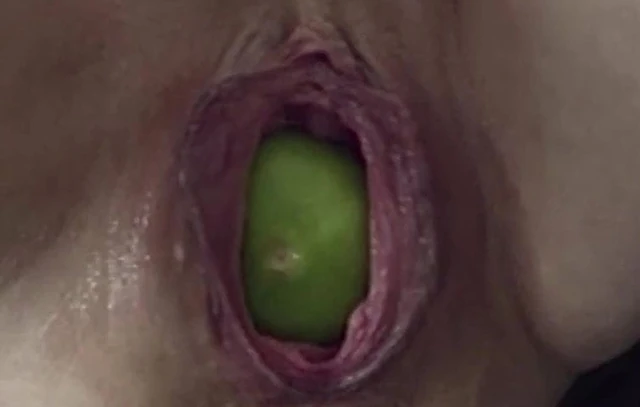 I love eating fruits with my pussy