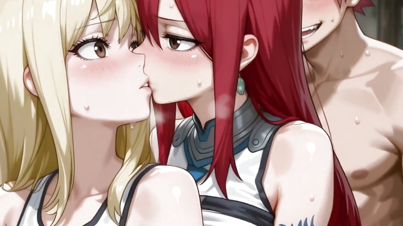 Erza, Lucy X Natsu (ffm) Ft V2
