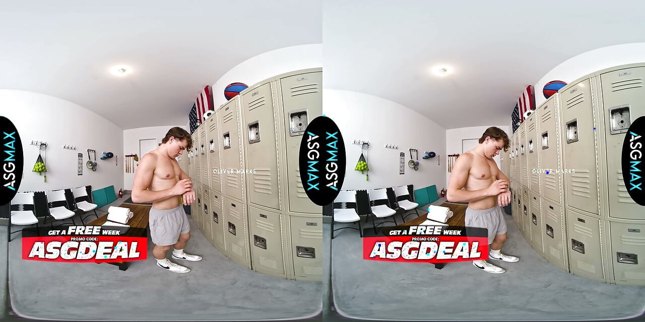 ASGMAX VR - Coach JAYDEN MARCOS Seduces & Fucks College Jock in VR Locker Room