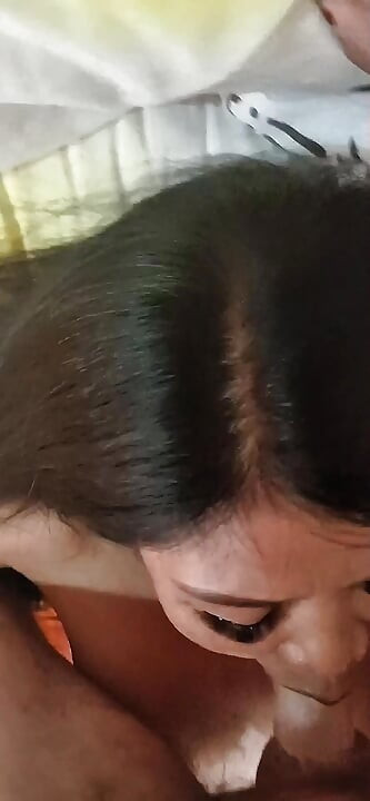 Asian Thai Milf blowjob and cum swallow
