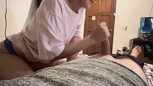 Stepsister with big tits loves my cock