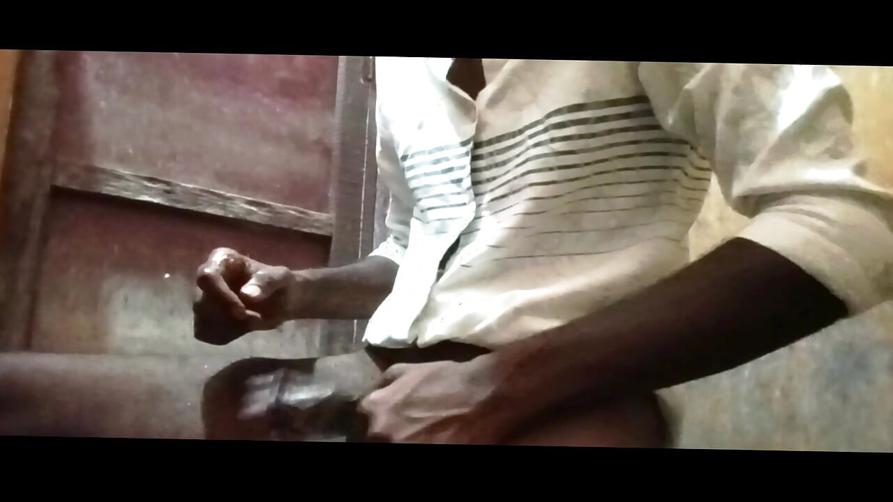 black cock and dick massage and masturbation solo by bathroom
