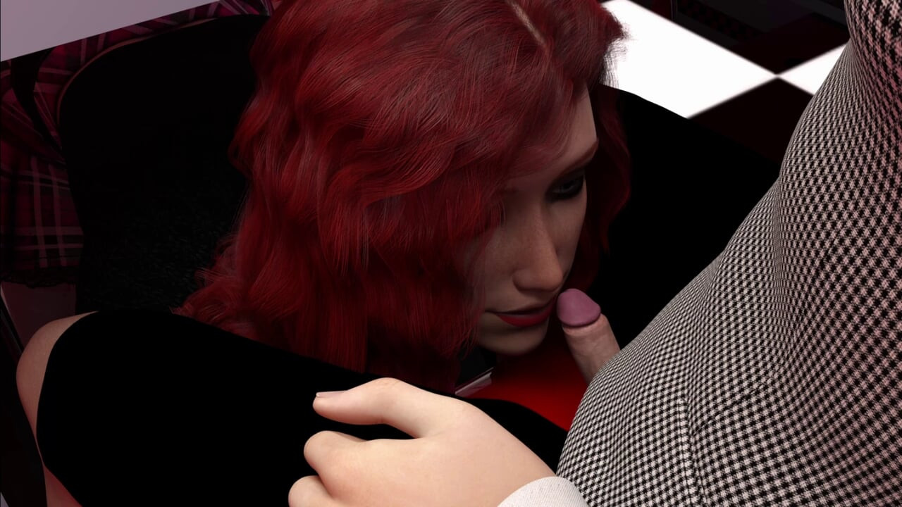 Redhead Trans Blake Sucks Cute Little Dick Her Sissy Partner Liam in An Open Public Restaurant anf Get Caught by Owner