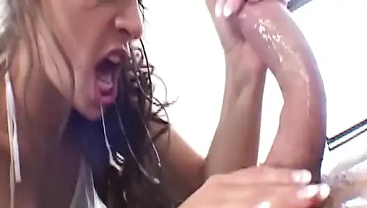 Mature Blonde MILF Devours Big Cock and Spreads Soaked Pussy