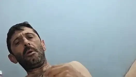 Guy with big cock masturbates