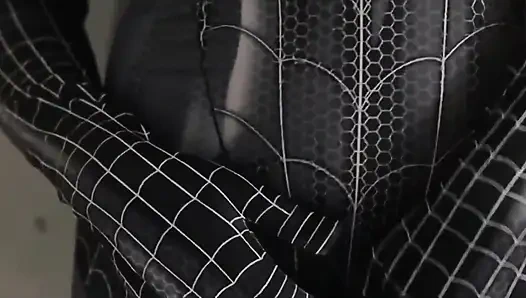 Fucking a Black Spiderman Cosplay Girl Until He Cums in Her Pussy Multiple Times - Latest Indonesian Porn