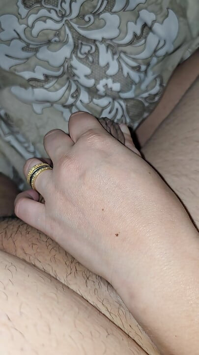 Step mom handjob step son dick after her husband funeral