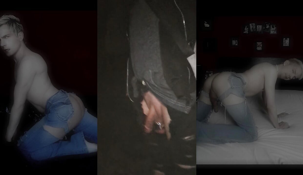 Ripped Jeans Outdoors (risky midnight Walk)