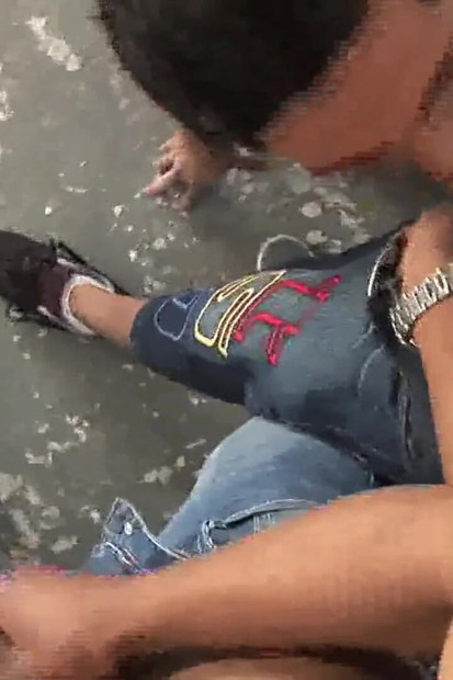 White gay gets his ass destroyed in dirty gangbang after sucking huge black cocks