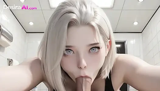 3D Mirror Seduction: Fingers Explore, Cum Coats Pale Tiles in Haunting Lust AI Generated