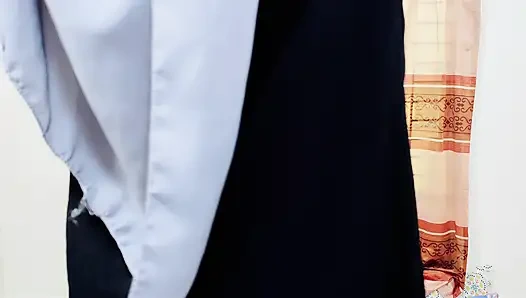 Hijabi stepmom need big dick for face fuck so stepson help her hot xxx