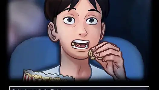 SummerTime Saga: сводный брат трахает пальцами свою сводную сестру в кинотеатре