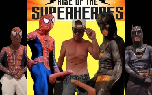 Batman ve örümcek adam büyük bir yarak takımı