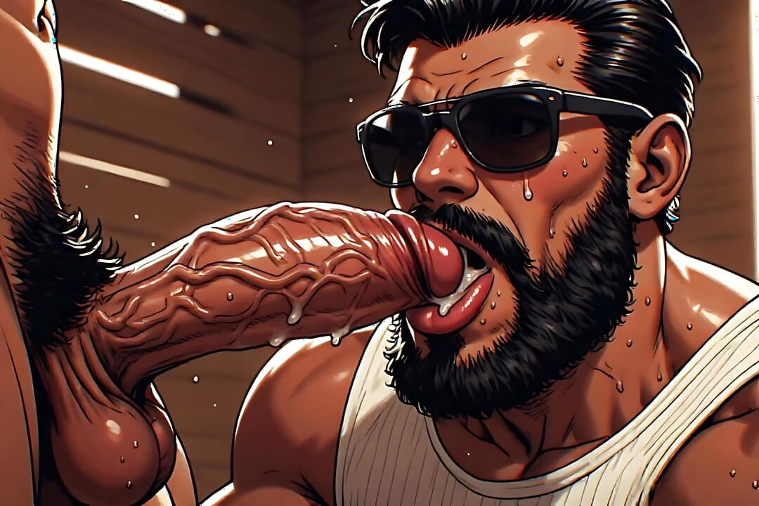 Mediterranean Men Blowjob Art