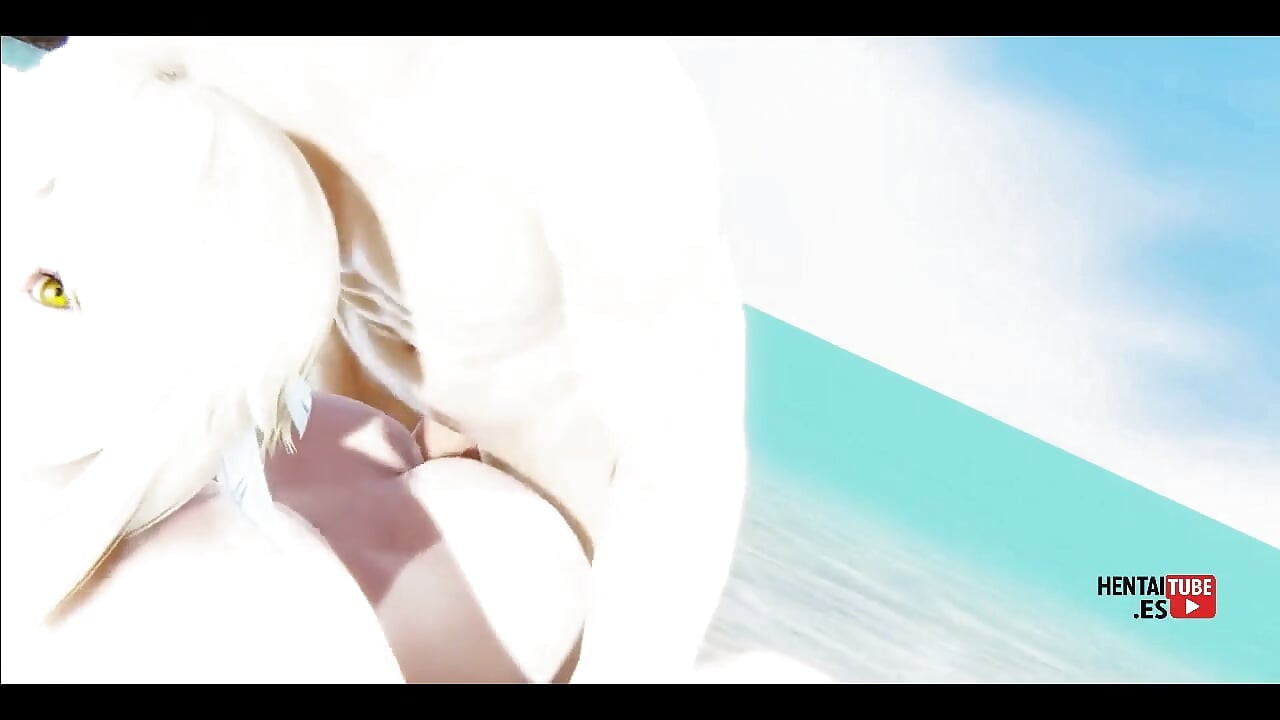 原神衝擊變態動漫 - Lumine在海灘被幹 - 亞洲日本動漫漫畫色情片