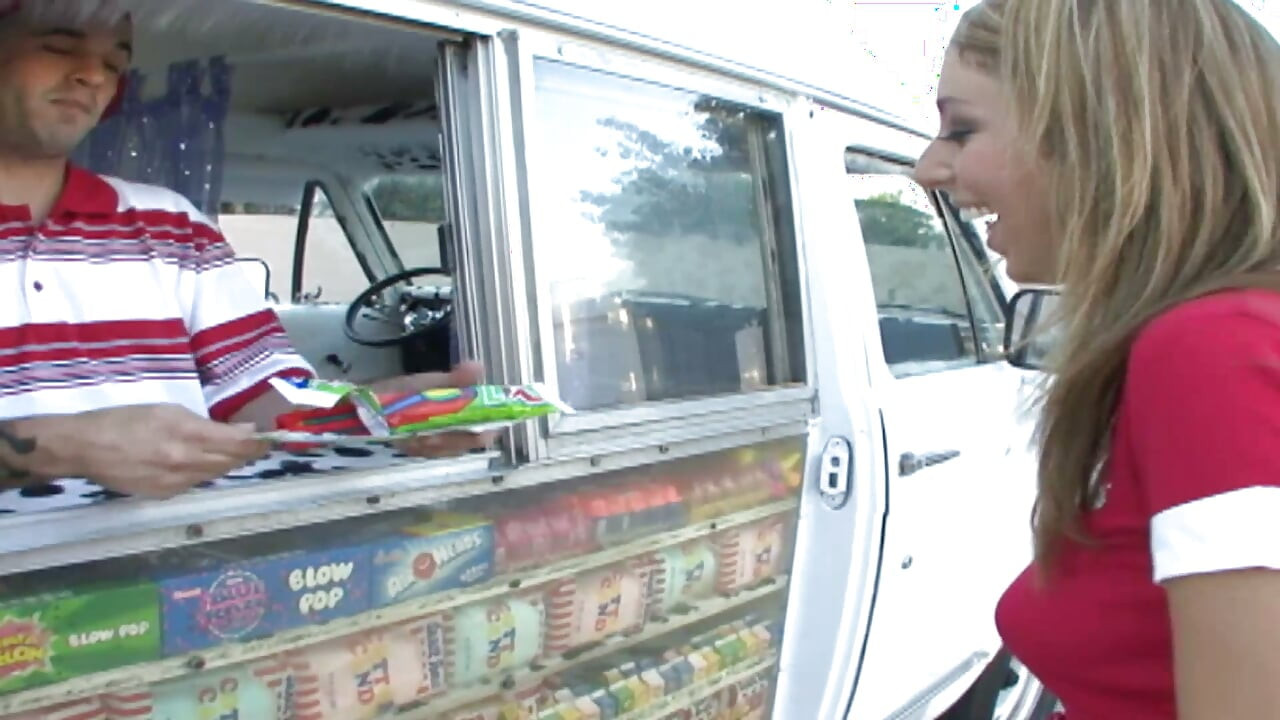 Sexy teen is getting fucked and facialized in ice cream truck