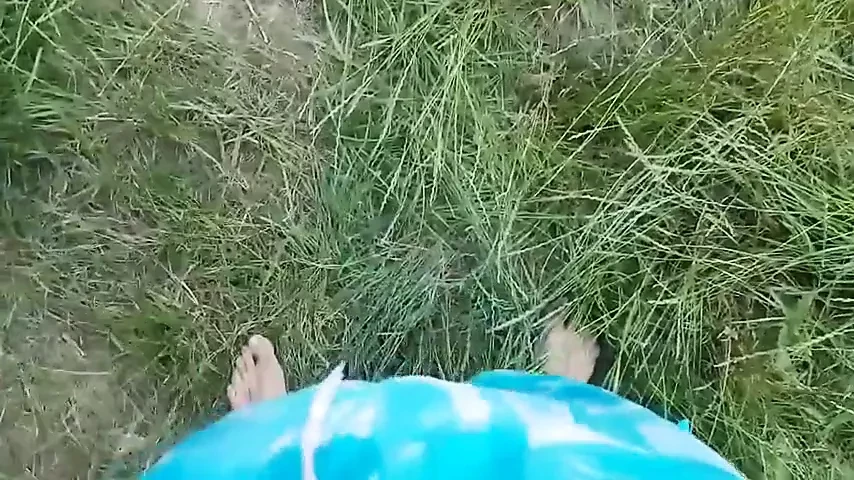 Girl in swimsuit gets fucked in forest