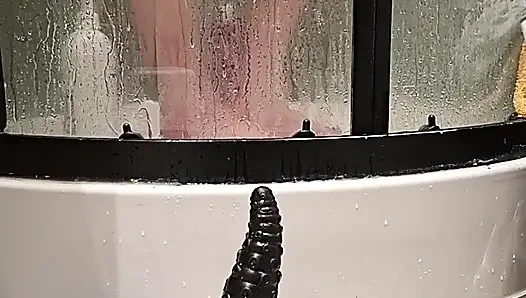 washes her toys and her body