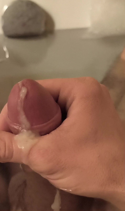 Bathtub cumshot